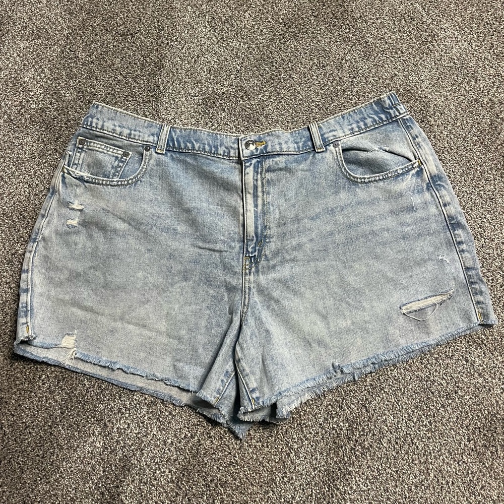 Aerie Daydream Denim Shorts Light Blue Size XL NWT